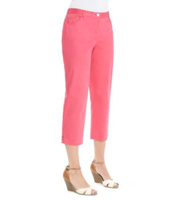 Ruby Rd.® Side Elastic Solid Capri Pants