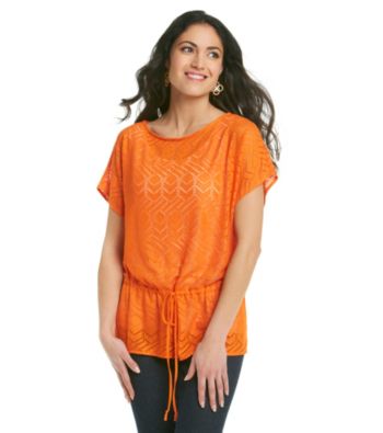 Ruby Rd.® Crochet Blouson Top
