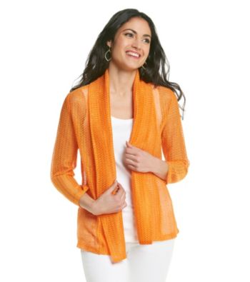 Ruby Rd.® Shawl Collar Solid Open Cardigan With Embellishment
