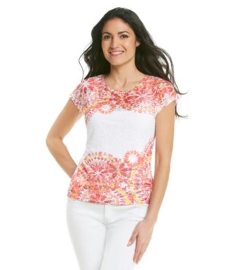Ruby Rd.® Printed Burnout Top
