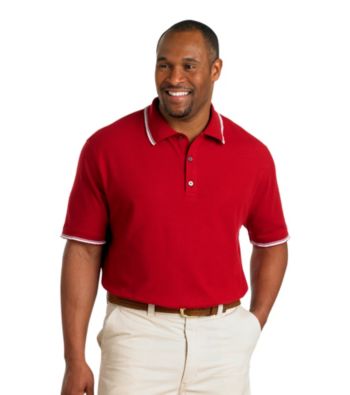 Oak Hill® Men's Big & Tall Rio Red Short Sleeve Tipped Polo