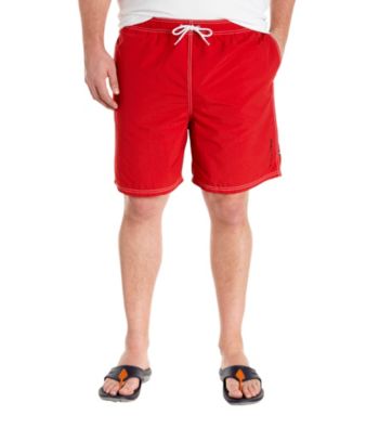 Nautica® Men's Big & Tall Racer Red Full Elastic Solid Swim Trunk