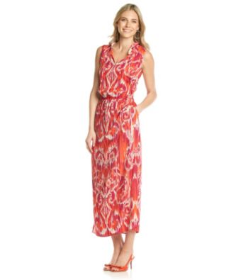 Jones New York Signature® Orange Printed Maxi Dress