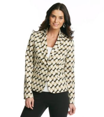 Jones New York Signature® Sand Patterned Sateen Blazer