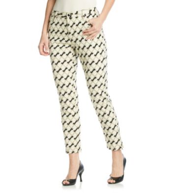 Jones New York Signature® Patterned Zip-Ankle Jean