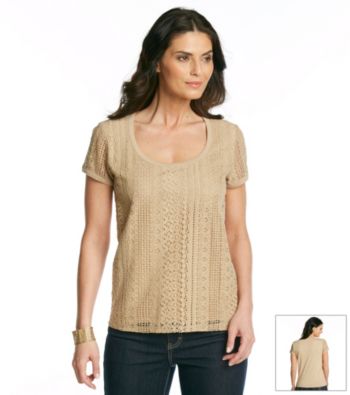 Jones New York Signature® Lace Front Tee