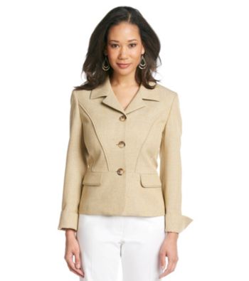 Le Suit® Notch Collar Tweed Jacket