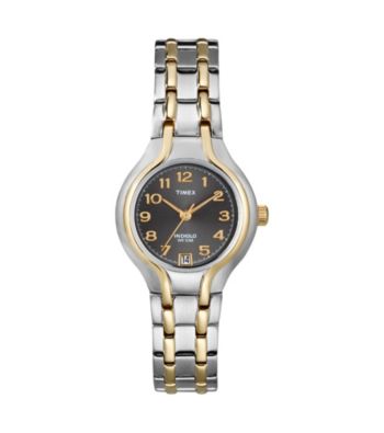Timex® Women's Charcoal Dial Two-Tone Stainless Steel Bracelet