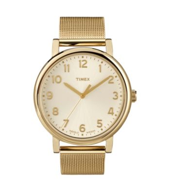 Timex® Women's Originals with Gold Classic round Dial and Goldtone Mesh Bracelet