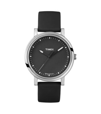 Timex® Women's Originals with Black Classic Round Dial and Black Silicone Strap