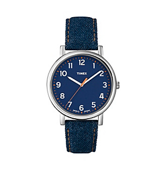 Timex® Women's Originals with Blue Classic Round Dial and Blue Denim Fabric Strap