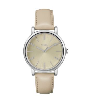 Timex® Women's Originals with Natural Classic Round Dial and Natural Tan Leather Strap
