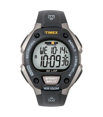 Timex® Men's Ironman Full-Size Black/Gray 30-Lap