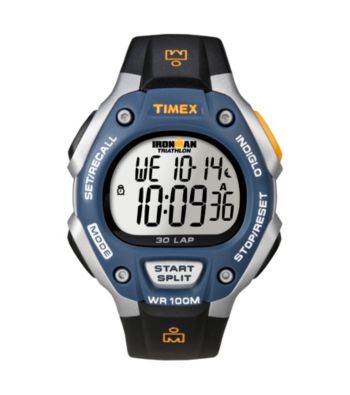 Timex® Men's Ironman Full-Size Blue/Black 30-Lap