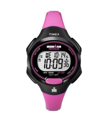 Timex® Women's Ironman Mid-Size Pink/Black 10-Lap