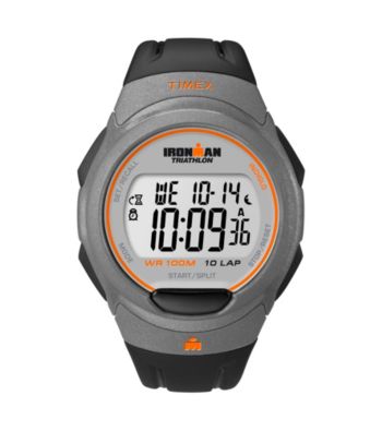 Timex® Men's Ironman Full-Size Black/Gray 10-Lap