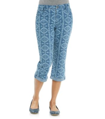 Gloria Vanderbilt® Petites' Tribal Print Cuffed Capri