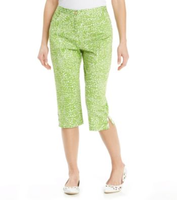 Ruby Rd.® Petites' Green and White Dot Capri