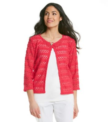 Ruby Rd.® Petites' Open Weave Flyaway Cardigan