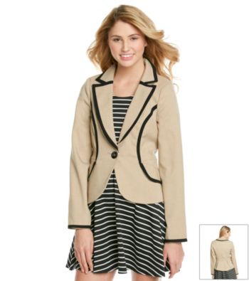 XOXO® Juniors' Jacket With Piping