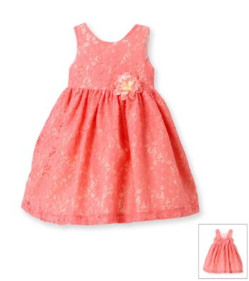 Heartworks Baby Girls' Coral Lace Dress