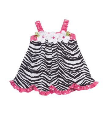 Rare Editions® Girls' 2T-4T Black/White Zebra Print Dress