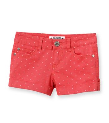 Celebrity Pink Girls' 7-16 Polka-Dot Cuffed Shorts