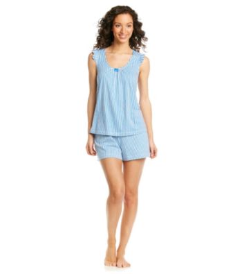 Intimate Essentials® Knit Short Set - Blue/White Stripe