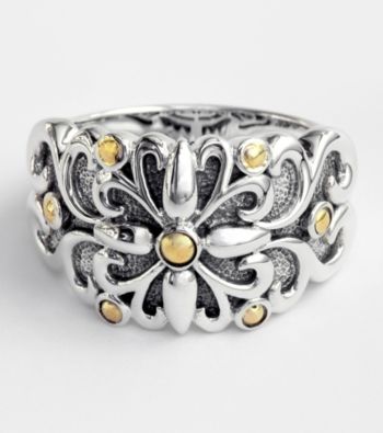 Effy® Design Ring in Silver and 18K Gold
