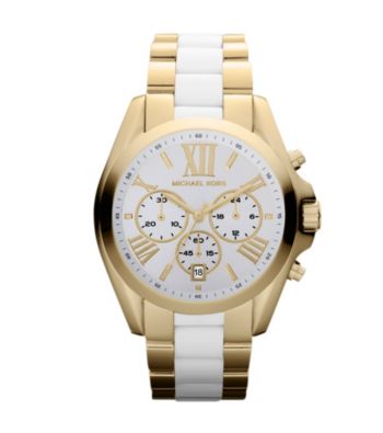 Michael Kors® Goldtone and White Bradshaw Watch