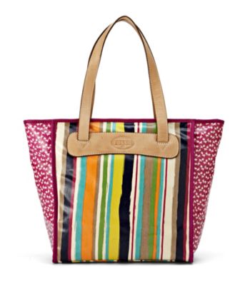 Fossil® Bright Stripe Key-Per Shopper