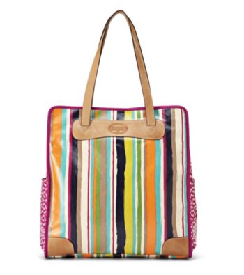 Fossil® Bright Stripe Key-Per Tote