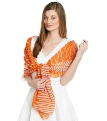 Basha Orange Striped Neckwrap