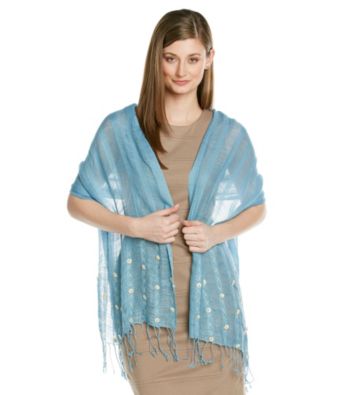 Collection 18 Chambray Beaded Cross Stitch Wrap