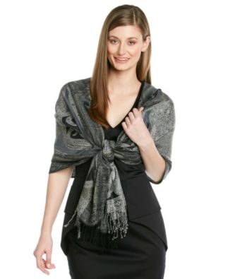 Collection 18 Black/Beige All Over Paisley Jamawar