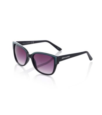 Steve Madden Oxford Black Retro Neon Sunglasses