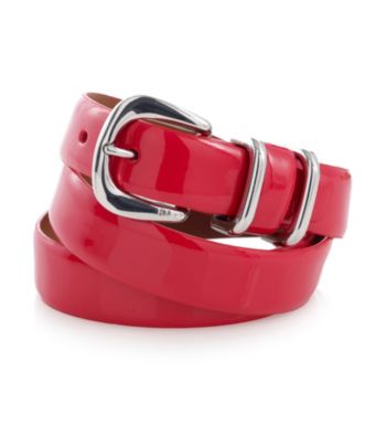 Lauren Ralph Lauren Red Patent Belt