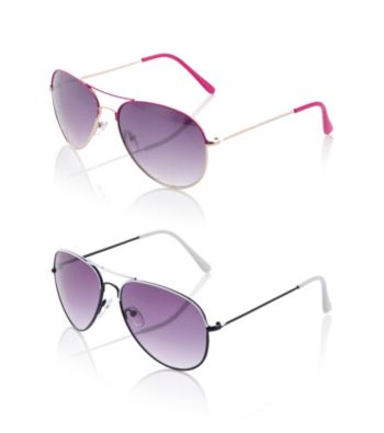 Relativity® Metal Medium Aviator Sunglasses