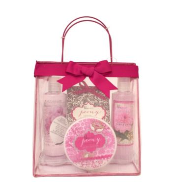 Lila Grace Peony Four Piece Organza Tote