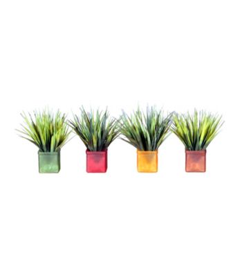 Vickerman Set of 4 Mini Grass in Assorted Colored 4