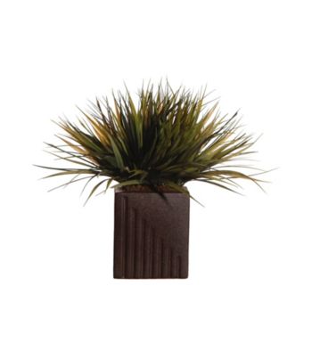 Vickerman Extra Full Grass in Matte Black Ceramic Pot