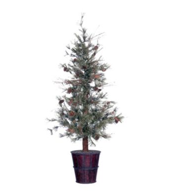 Vickerman 6' Feathered Pine in Metal Container