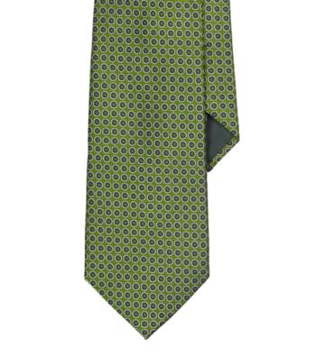 Lauren® Men's Green Circle Jacquard Silk Tie