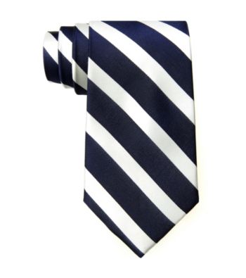 Izod® Men's Navy Ranger Stripe Silk Tie