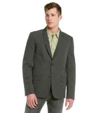 Guess Men's Suede Grey Horizon Linen Blazer