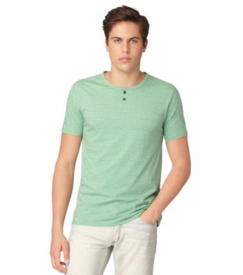 Calvin Klein Jeans® Men's Short Sleeve Stripe Slub Henley Tee