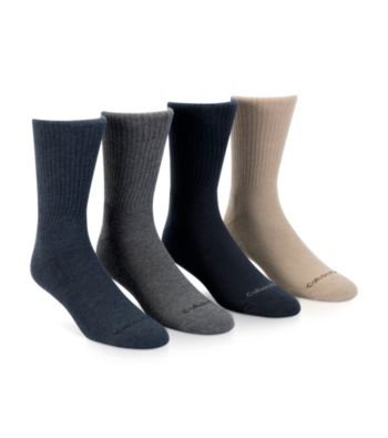 Calvin Klein Men's Heatherd Navy/Charcoal/Navy/Khaki4-Pack Men's Assorted Ankle Socks
