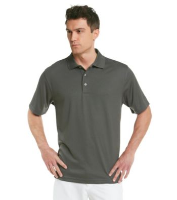 PGA Tour® Men's Dark Shadow Solid Mesh Polo