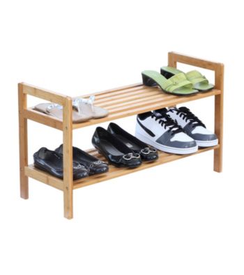 Oceanstar 2-Tier Bamboo Shoe Rack
