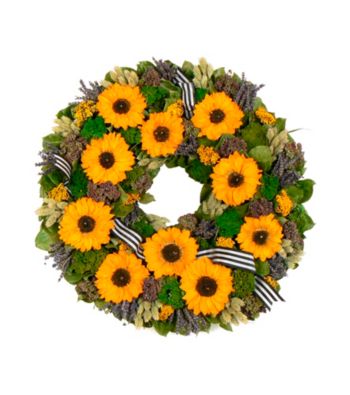 Sunflower Bouquet Dried Floral Wreath